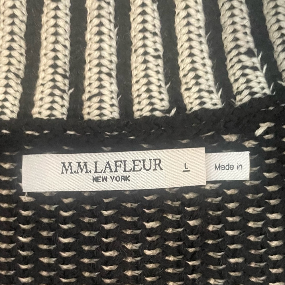 MM Lafleur Black and White Knit Sweater - Picture 4 of 5